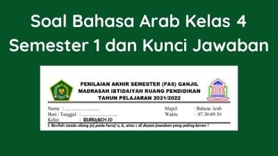 soal bahasa arab kelas 4 semester 1 dan kunci jawaban