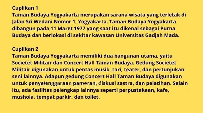 contoh soal teks hasil observasi kelas 7